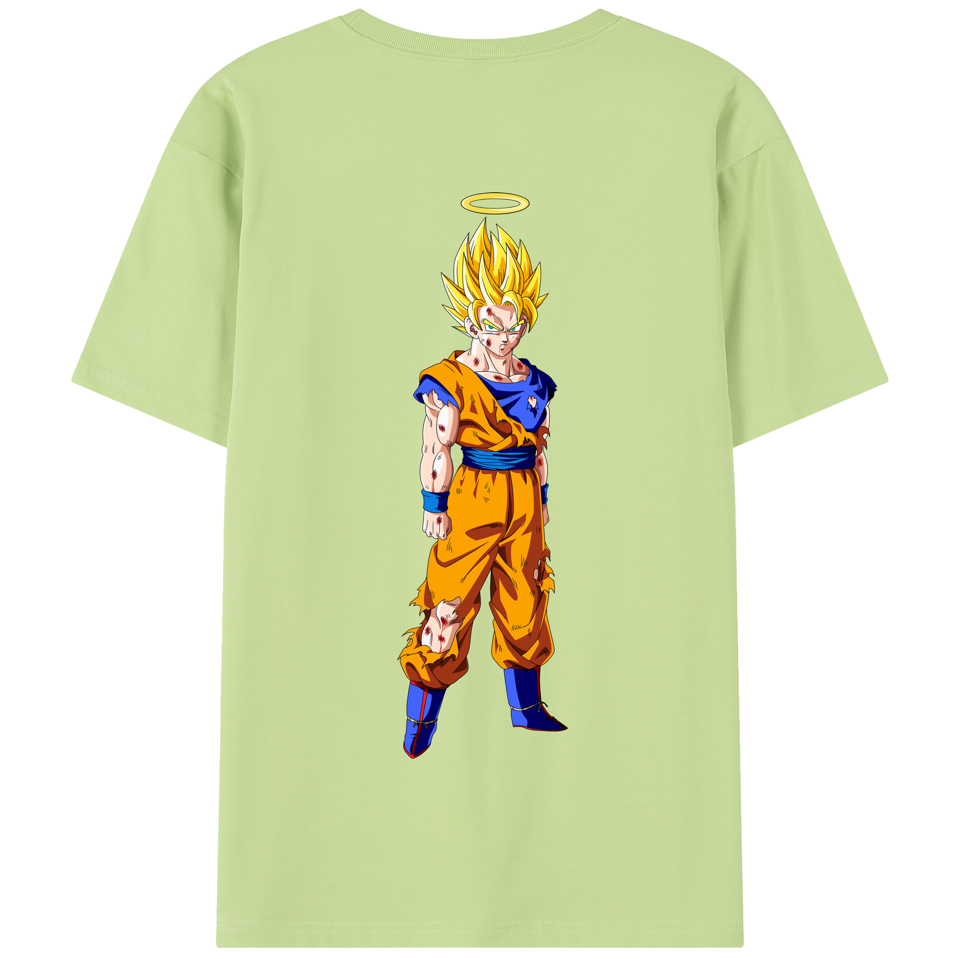 （画像用） ドラゴンボール 孫悟空（そん ごくう）Son Goku カカロット DRAGON BALL Kakarotto 綿100％半袖Tシャツ（背面プリント）